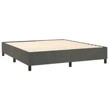 vidaXL Boxspringbett Mit Matratze, Dunkelgrau, 160x200 Cm, Samt - Grigio - Visualizzare 4