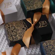 10 hộp quà tặng EID Mubarak kẹo sô cô la bao bì túi trang trí Ramadan 2025 đồ dùng tiệc Hồi giáo Hồi giáo Ramadan Kareem quà tặng trang trí tiệc - Hộp hình chữ nhật - Xem 5
