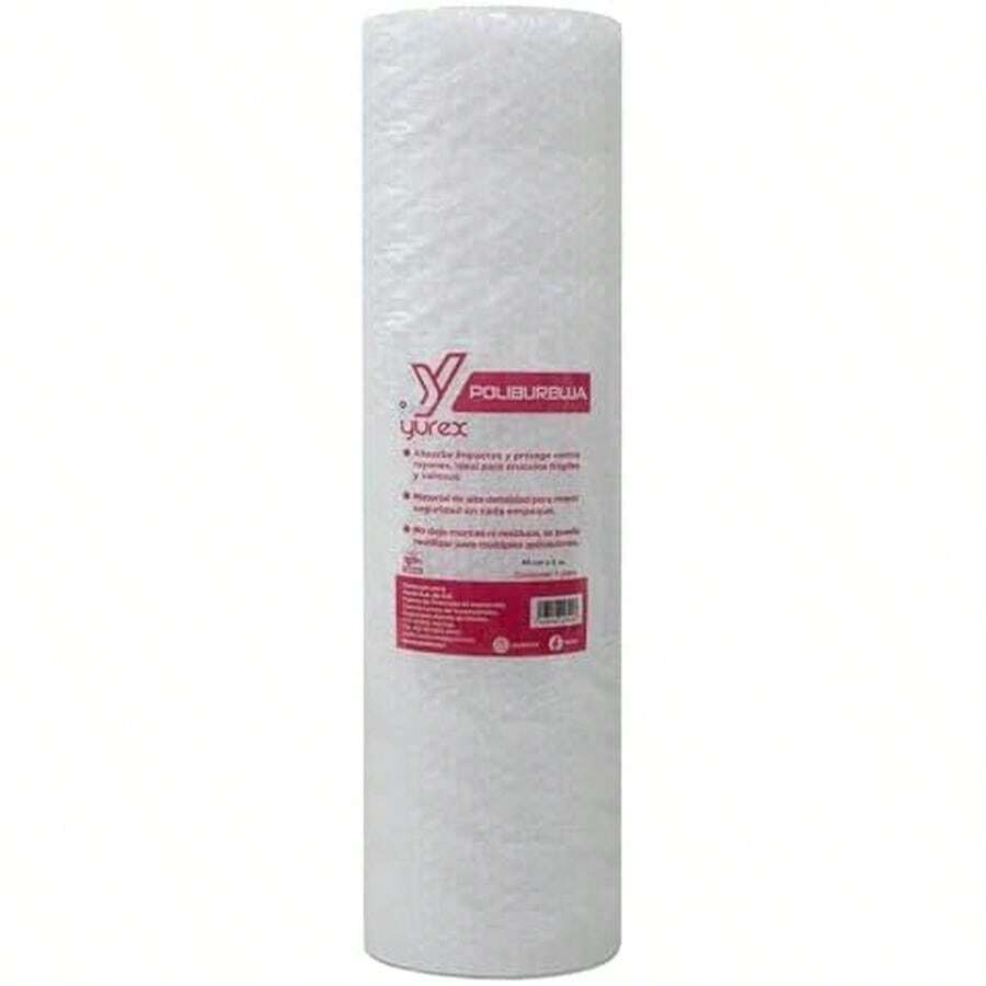 YUREX Papel Burbuja para Empaque 30 cm x 10 m Rollo Burbujas de Plástico Protege Objetos Frágiles contra Rayones Plastico Burbujas Embalaje Absorbe Impactos sin Dejar Marcas Hule Espuma de Poliburbuja - 40 cm x 5 m - Ver 1