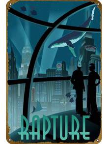 Classic Video Game Tin Metal Signs Poster Rapture Anime Pictures De - 14 - 查看 12