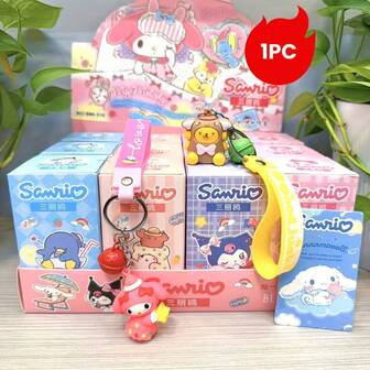  Officially Licensed Sanrio Mystery Surprise Keychain Box – 1 Random Cute Character Keychain! Fun To Unbox, Adorable Cartoon Designs & Durable Craftsmanship – Perfect For Car Key Accessories, Bag Charms, Car Interior Decor, Backpack Accents & Desktop Trinkets! Awesome Birthday, Halloween, Christmas, Back-To-School & Holiday Gifts For Car Enthusiasts, Sanrio Fans, Students & Accessory Lovers Of All Ages!