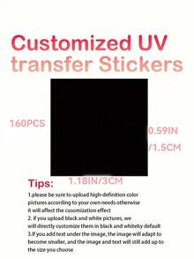 Customized Crystal Label With Photo, Support Original Image Customization And Transparent Background Customization, Applicable To Cups, Bottles And Glassware - High Quality Multi-Design DIY Handmade Crystal Stickers, Tattoos, Crystal Labels; Logos; Trademarks; Stickers; Tear Film; Lettering; Coffee; Milk; Tea Cups; Hollow; Transparent Labels; UV Transfer Labels - Multicolor - View 12