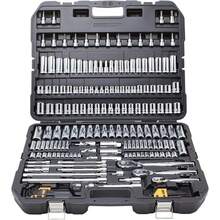 46-Piece Chrome Vanadium Steel Socket Wrench Set, 1/4-Inch Drive With Ratchet And Extension Bar, Metric Size, No Assembly Required, Hand Tool Kit For Car, Bicycle, And Motorcycle Repair. - Nhiều màu - Xem 1