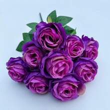 Rose de neige égéenne, fleur artificielle de haute qualité ressemblant à de la céramique, qualité de niveau installation artistique, texture réaliste semblable à de la céramique, décoration d'intérieur, centre de table pour allée de mariage, aménagement paysager pour hôtels et espaces commerciaux, rehausser l'esthétique et la mise en valeur visuelle de l'espace, idéal pour une présentation artistique - Multicolore - Voir 8