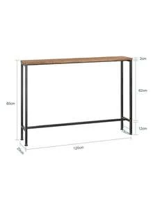 SoBuy طاولة كونسول معدنية فينتاج FSB19-XL-N لممر المنزل، طاولة زخرفية ، طاولة جانبية المقاييس تقريباً: ارتفاع 80 سم * عرض 120 سم * عمق 20 سم - بني - مشاهدة 8