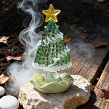 Christmas Glass Creative Small Christmas Tree Ornaments, Ceramic Popular-Shaped Small Gourd Ornaments(Random Color)
