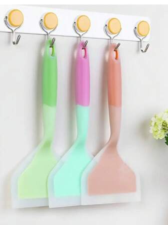 1pc High Temperature Silicone Scraper - Non-Stick Cookware Egg Flip Turner For Eggs, Pancakes, Steaks -Urable And Easy To Clean Kitchen Utensil For Cooking And Baking Silicone Scraper, Omelette Scraper