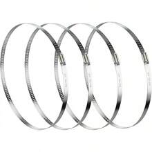 Abrazaderas Para Manguera de Acero Inoxidable 304 Ajustables,Paquete de 4 Clips de Manguera de Acero Inoxidable (91-114MM) - 194-216 mm - Ver 13