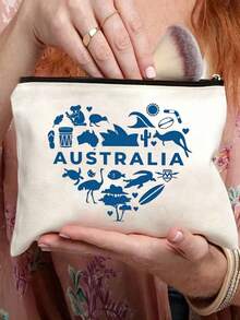 Fun Makeup Bag, Australian Theme Lightweight Makeup Bag,Canvas Charger Cable Storage Bag - Non-Waterproof ,Australian Small Animal Series Print Bag, Portable Zipper Makeup Bag With Vibrant Australian Illustrations, Portable Toiletry Bag, Travel Makeup Bagtravel Essentials For Vacation Summer Holiday Back To School School Stuff Bag For School Travel Bag For Women Makeup Bag For Travel - Multicolor - View 25