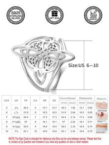 1pc S925 Sterling Silver Celtic Knot Witch Symbol Element Women's Ring, Suitable For Daily Wear And Parties, Style, Versatile Ring, Suitable For Easter, Halloween, Music Festivals, Gifts, Birthday Gifts, Valentine's Day Gifts, Comes With Gift Box - Witch Charm Ring - View 12