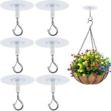 2/5/10pcs No Drill Easy Install Holiday Atmosphere Hanging Hooks With Safety Buckle, Balloon Ribbon Ceiling Hooks