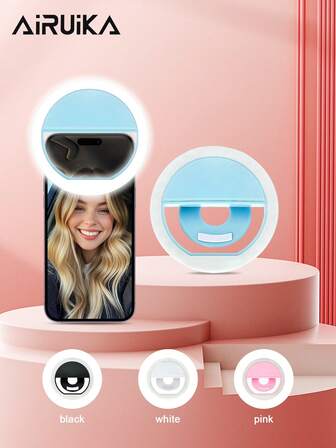 High-Quality Selfie Ring Light, LED Portable USB Rechargeable Phone Supplementary Lighting For Outdoor Live Streaming, Enhances Facial Beauty