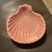 Conch Shape Jewelry Dish Ceramic Holder Ring Trinket Tray, Ocean - Themed Decorative Trinket Dish, Suitable Mother Friend Sister, Gifts Women, Home Decor Trinket DishSea Blue - 粉色 - 查看 5