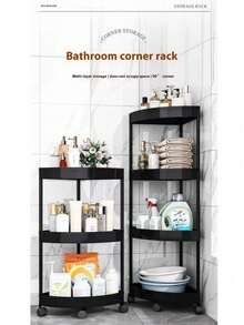 1pc Multifunctional Triangle Shelf, Kitchen/Bathroom Organizer Rack, Freestanding Triangle Storage Shelf - Multicolor - View 4