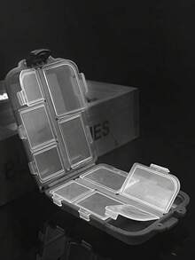 10格双面钓具盒，紧凑型多隔层钓具盒，便携式多隔层钓鱼收纳盒，防水整理盒，适用于存放鱼饵、鱼钩、鱼饵、鲤鱼、露营钓鱼装备、钓鱼配件、钓鱼用品 - 彩色 - 查看 9