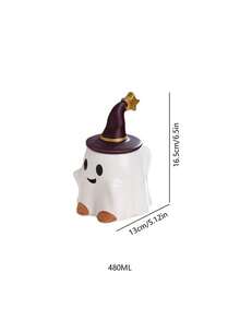 1pc Creative Cartoon Ceramic Cup, Large Capacity Office Coffee Milk Mug, Suitable For Halloween, Easter, Children's Day, Women's Day, Christmas - Multicolor - View 2