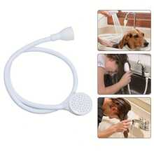 Portable Shower Head Offering 3m/2m/1m Lengths For Pet Bathing, Ideal For Home Use In Cleaning Cats And Dogs. Pet Store-Grade Quick-Connect Spray Head. Convenient Faucet Attachment For Shampooing. Multi-Purpose Kitchen/Bathroom Faucet Shower Head For Pet Bathing And Rinsing. - White - View 9