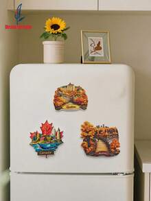 1个3D立体浮雕冰箱贴，蒙特利尔和魁北克城风景纪念品，旅行纪念礼品，创意家居装饰，磁性贴纸装饰，独特旅行收藏品，精致旅行纪念品，适合家居和办公室装饰