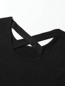 Music Note Print Retro V-Neck Tie Waist Casual Dress For Women - White - View 5