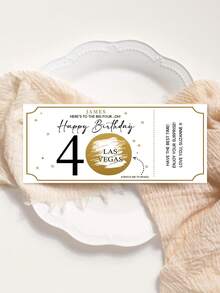 1/3pcs Personalised Birthday Scratch To Reveal Voucher, Special Birthday Surprise Scratch Card, 30th, 40th, 50th, 60th,70th,80th Birthday Gift,Customizable Scratch Card / Pregnancy Announcement / Marriage Announcement / Marriage Proposal - Multicolor - View 4