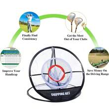 1 Set Golf Practice Net, Foldable Indoor Hitting Net With Target Net, Golf Training Set Includes 1 Hitting Mat And 6 Practice Balls, Suitable For Father's Day, Mother's Day, Christmas Gifts And Personal Backyard Practice - Black - View 5