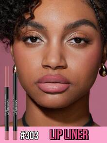 Misslyn 持久高显色唇线笔，乳霜凝胶配方，顺滑易涂，打造自然妆效，可用卷笔刀削尖，色彩饱和度高，打造自然唇妆，持久哑光唇线笔 - 303 - 查看 3