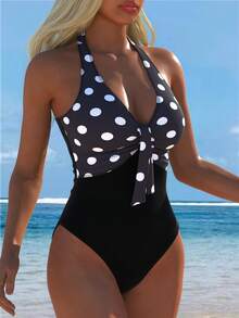 Sultry Sol Große Größen Badeanzug, Luxuriöser, klassischer, moderner, eleganter, schicker Bestseller-Strandoutfit für den Urlaub, sexy Sommer-Kurven für Frauen - Schwarz und Weiss - Übersicht 4