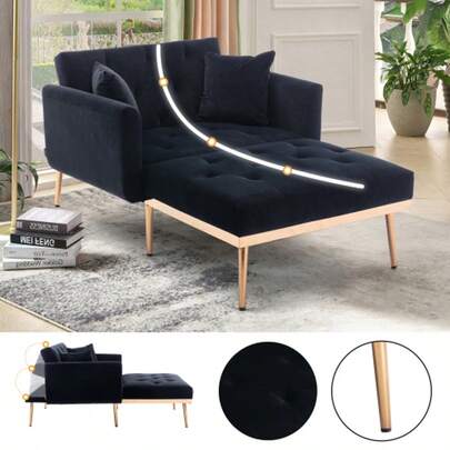 Modern Stil Sessel, Verstellbare Rückenlehne Sessel Liegestuhl, Klappsofa Stuhl, Geeignet Für Wohnzimmer Schlafzimmer Studie Zimmer Sessel(Beige)