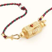 Valentine's Day Color Diamond Tarot Necklace Niche Design Star Eye Line Candy Shape Pendant Double Wrap Knot Necklace - Nhiều màu - Xem 3