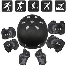 Kids Helmet And Pads Set For Skiing, Elbow And Knee Pads For Kids 3-10 Safety Equipment Knee &Elbow Pads Wrist Guards Gear Set For Roller Scooter Skateboard Cycling Outdoor Sports - Multicolor - View 2