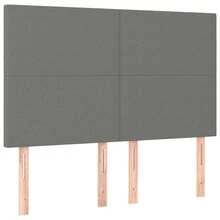 vidaXL Telaio del letto senza materasso, grigio scuro, 140x190 cm, tessuto - Grigio - Visualizzare 9