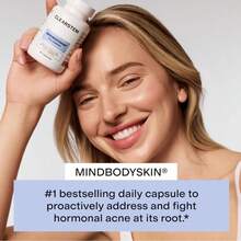 Miriyalyad CLEARSTEM - MINDBODYSKIN Hormonal Acne Supplement (5-HTP) - Natural DIM Supplement - Skin Care Vitamins - Hormone Balance, Antioxidants - Gluten Free, Cruelty Free - 30 Servings, 90 Capsules - 2PCS - 查看 3