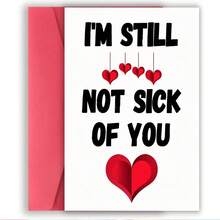 1pc Elegant Valentine's Day/Anniversary Greeting Card. For Husband. With Envelope. High-Quality Paper. Wish You Eternal Youth And Good Health. Decorated With Heart Pattern. Perfect Valentine's Day Card From Wife To Husband (4.7 Inches X 6.7 Inches)