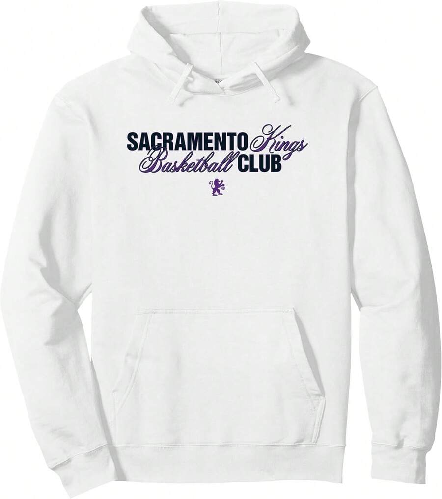 NBA Official Sacramento Kings Jordyn Woods X Basketball Club Pullover Hoodie1pc All-Season 300g Pure Cotton Single-Sided Printed Sports Sweatshirt T-Shirt - 顏色3 - 查看 1