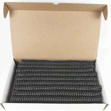 Binditek 100 Pack Plastic Spiral Binding Coils, 16mm(5_8"), 140 Sheet Capacity, 4:1 Pitch, Black, 48 Loops, For Letter Size, For Students And Coworkers - ColorH - 查看 9