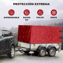 VINILMAX Lona Impermeable de 1.50x1m Uso Rudo con Protección UV para Exterior | Resistente a Polvo, Lluvia y Nieve | Ideal para Camiones, Obra y Construcción | Disponible en Varios Colores - Rojo - Ver 6