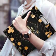 Lateefah 3 Ring Binder, 1 Inch Round Ring Binder With 5 Tab Dividers, Cute Clipboard Binders With 2 Pockets, Decorative Three Ring Binder For Women, School And Office Supplies - MàuE - Xem 7