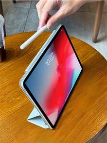 A16平板电脑保护套，超薄磁吸双面保护套，无边框设计，Y型折叠支架，适用于iPad第十代、Air 11 (M2)、Air 11 (M3)、Pro 11等机型。支持磁吸式Apple Pencil，闭合设计，智能睡眠/唤醒功能，极简超薄Y型折叠磁吸保护套。 - 磁吸Y折 - 查看 3