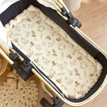 1 pieza Almohadilla para cochecito de bebé, Esterilla de bebé gruesa para otoño/invierno, Felpa con cuentas 3D - Super suave y cómoda, amigable con la piel, lavable, cojín cálido reversible, universal para asiento de cuna/cochecito recién nacido, gran regalo para bebé en Navidad, Halloween, Acción de Gracias - Cojín para asiento de cochecito Baby Bean - Ver 14