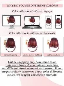 1PC Clip In Bangs Front Neat Bangs Hairpiece Synthetic Fake False Hair Piece Bangs Hairpiece Clip In Hair Extensions For Women Girls Black Brown Gold Gray Heat Resistant Suitable For Daily Wear Cosplay Music Festivals Parties