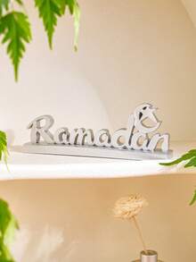 1 cái đồ trang trí chữ Ramadan bằng bạc, đồ trang trí chữ bằng nhựa cho lễ hội Ramadan của người Hồi giáo, thích hợp cho lễ Eid Al-Fitr, quà tặng dễ thương và trang trí nhà cửa, tiệc tùng và họp mặt Ramadan Kareem - Tượng chữ Ramadan - Bạc - Xem 7