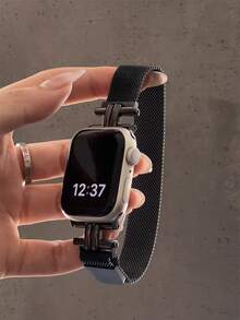 1 条适用于 Series 5/6/7/8/SE 的时尚不锈钢表带，磁性可调节 38 毫米/42 毫米 表带，呈现高端外观 - 銀色 - 查看 8