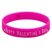 16Pcs Valentine's Day Silicone Bracelets Set (8 Unique Designs, 2 Each) - Red/Pink/White Assorted Colors, Soft Flexible Rubber Wristbands With Heart Patterns & Love Messages, Party Favors For Weddings/Bridal Showers/Bachelorette Parties, Sweet Exchange Gifts For Valentine's Day Celebrations - Multicolor - View 8