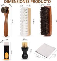 Kit de 6 Limpieza para Tenis y Zapatos de Gamuza, Kits de Cuidado de Zapatos, Incluye Borrador para Gamuza y Cepillo para Zapatos, Limpiador de Tenis para Nubuck, Caucho, Lona yás, Elimina Manchas - 1 - Ver 7