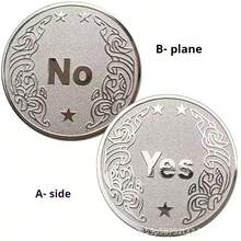 Yes/No Flip Coin | High-Quality Flip Stress Reliever | Decision Making Game Prop | Business Stress Relief Toy | Manager's Decision Making Tool | Desktop Collection Gift - Multicolor - View 5