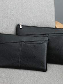 1pc Fashionable Minimalist Men's Clutch Bag, Made Of High-Quality PU Leather, Large Capacity To Hold Phone, Bank Cards, Short Wallet, Keys And Other Personal Items, Essential Accessory For Stylish Men, Convenient Pockets, Comfortable Handheld, Suitable For Business, Travel And Outdoor Use Bible Bag New Year Gift Valentine'S Day - Multicolor - View 10