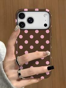 Brown Base With Pink Polka Dots. Suitable For IPhone 17, 16, 15, 14, 13, 12, 11, Pro Max Plus, Galaxy S25/24/23/22/21/ULTRA/PLUS/FE/A71/56/55/54/53/52/36/35/34/26/25/23/16/15/14/13/06. Tailor-Made Phone Case For Fashionable Perfection. - Nhiều màu - Xem 2
