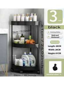 1pc Multifunctional Triangle Shelf, Kitchen/Bathroom Organizer Rack, Freestanding Triangle Storage Shelf - Multicolor - View 18