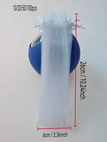 10/20/50/100pcs Vintage Style Fan Shaped Gift Bags, Gift Packaging Bags, Home Supplies, Nylon Bags, Storage Bags, Small Packaging Bags, Holiday Party Supplies, Wedding Supplies, Gift Decoration Packaging, Small Packaging Bags, Jewelry Accessory Packaging, Gift Hanging Bags, Birthday Gift Jewelry Drawstring Bags - White - View 15