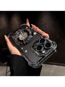 1个圆形折叠支架电镀防摔手机壳，兼容 17/15ProMax/16ProMax/16Pro/14ProMax/14Pro/13ProMax、Galaxy S21 5G/S21 Ultra/S22/S22 Ultra/S23/S23 Ultra/S24/S24FE/S24 Ultra 5G/S25/S25+/S25U、A14/A33 5G/A53 5G/A54 5G/A52/A52s 5G/A15 5G/A13 4G/A22 4G/A22 5G/A34/A23 5G/A07/A17、小米Note 7/8/9/10/11/12/13、小米9/10/12/13C、OPPO等。 MOTO、荣耀X、HW、realme C53 C55 - 黑色 - 查看 2
